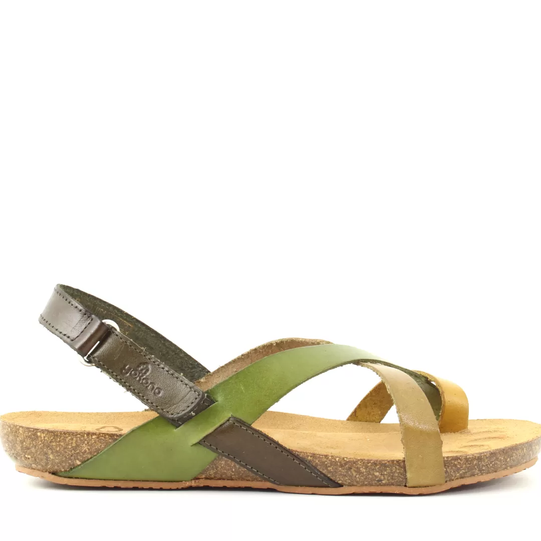 Yokono Sandalo Ibiza 718 Multicolor, Verde Outlet