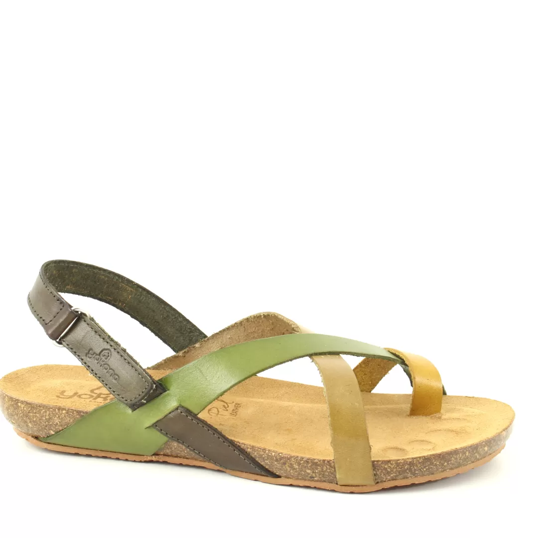Yokono Sandalo Ibiza 718 Multicolor, Verde Outlet