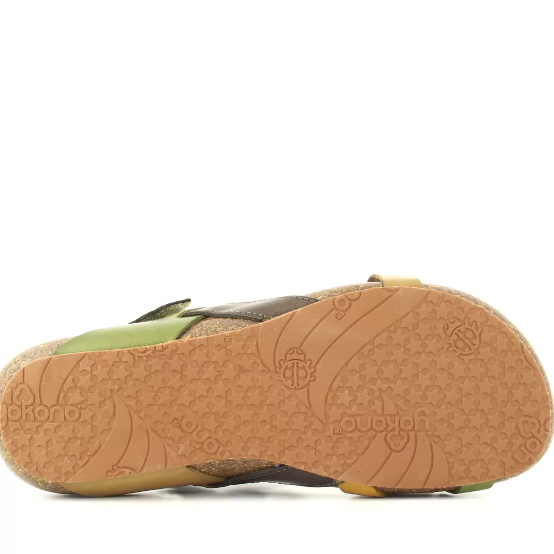 Yokono Sandalo Ibiza 718 Multicolor, Verde Outlet
